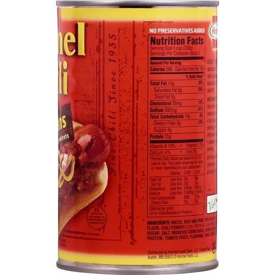 HORMEL Chili No Beans, 25 oz