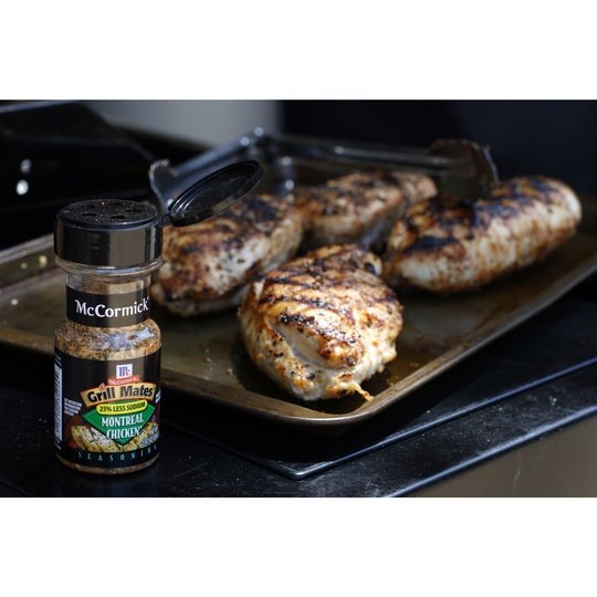 McCormick Grill Mates 25% Less Sodium Montreal Chicken Seasoning, 2.87 oz Mixed Spices & Seasonings