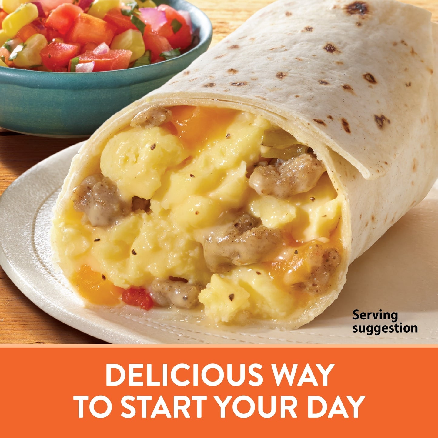 El Monterey Signature Egg, Sausage & Cheese Breakfast Burritos 36 oz, 8 Ct (Frozen)