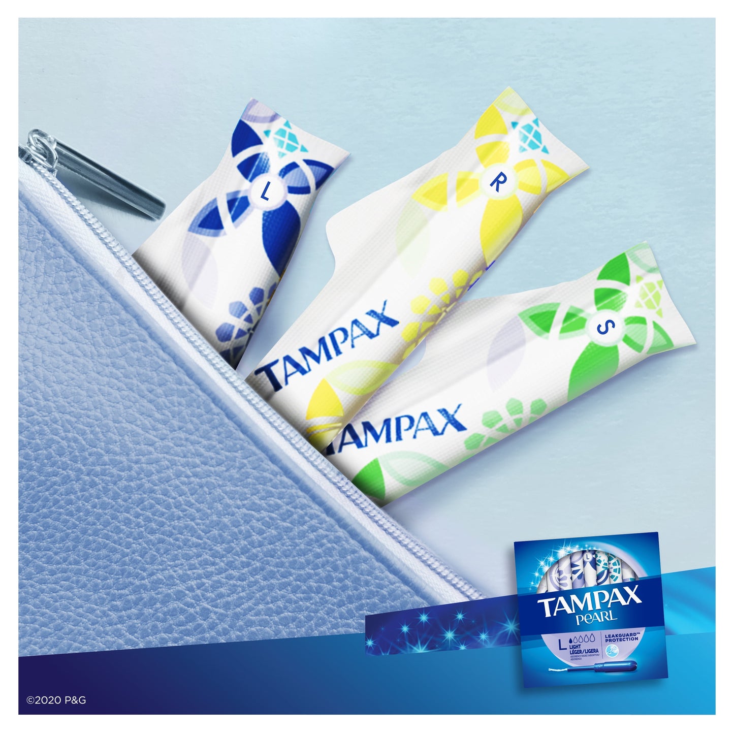 Tampax Pearl Tampons with LeakGuard Braid, Light Absorbency, 36 Ct