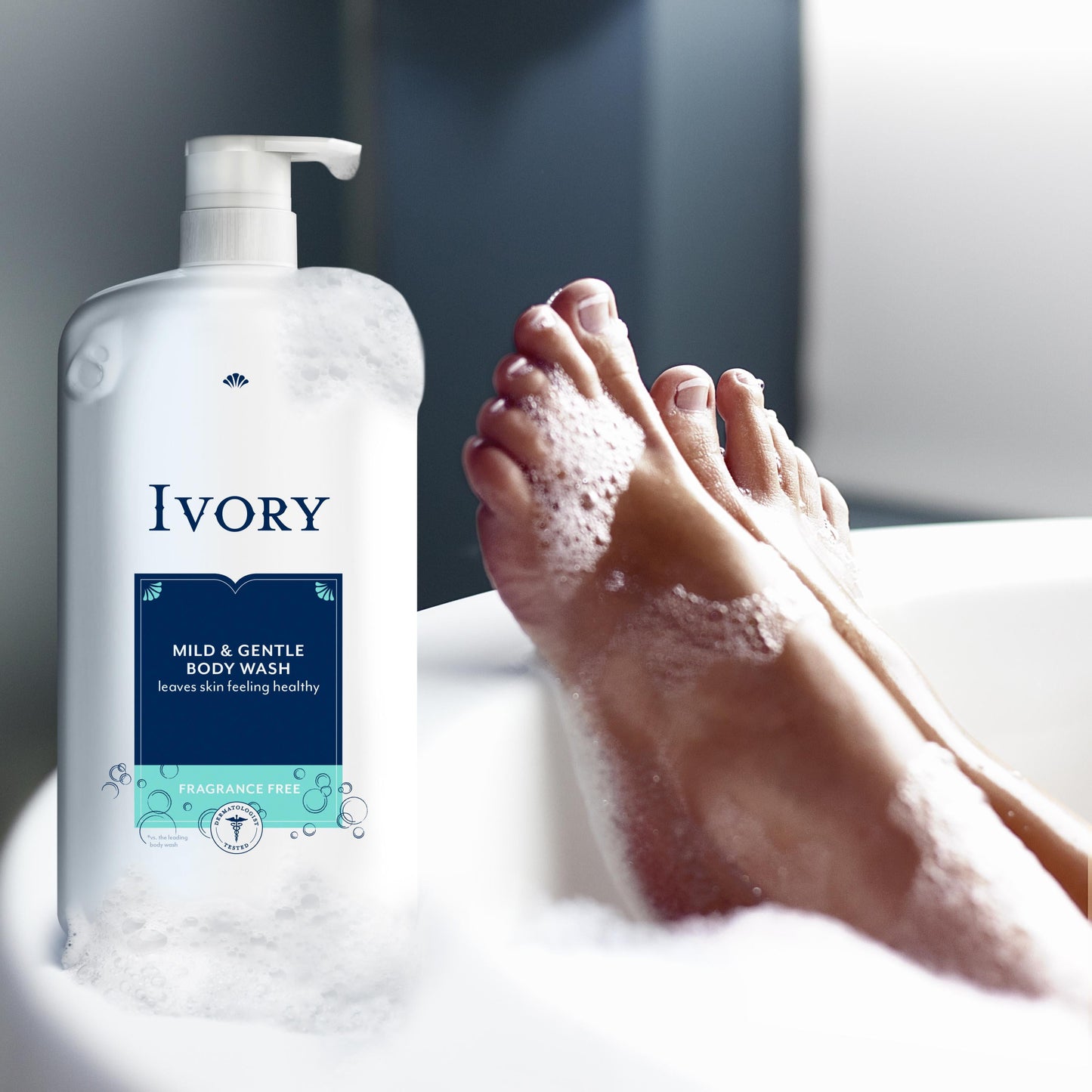 Ivory Mild and Gentle Body Wash, Fragrance-Free, for Sensitive Skin, 35 fl oz