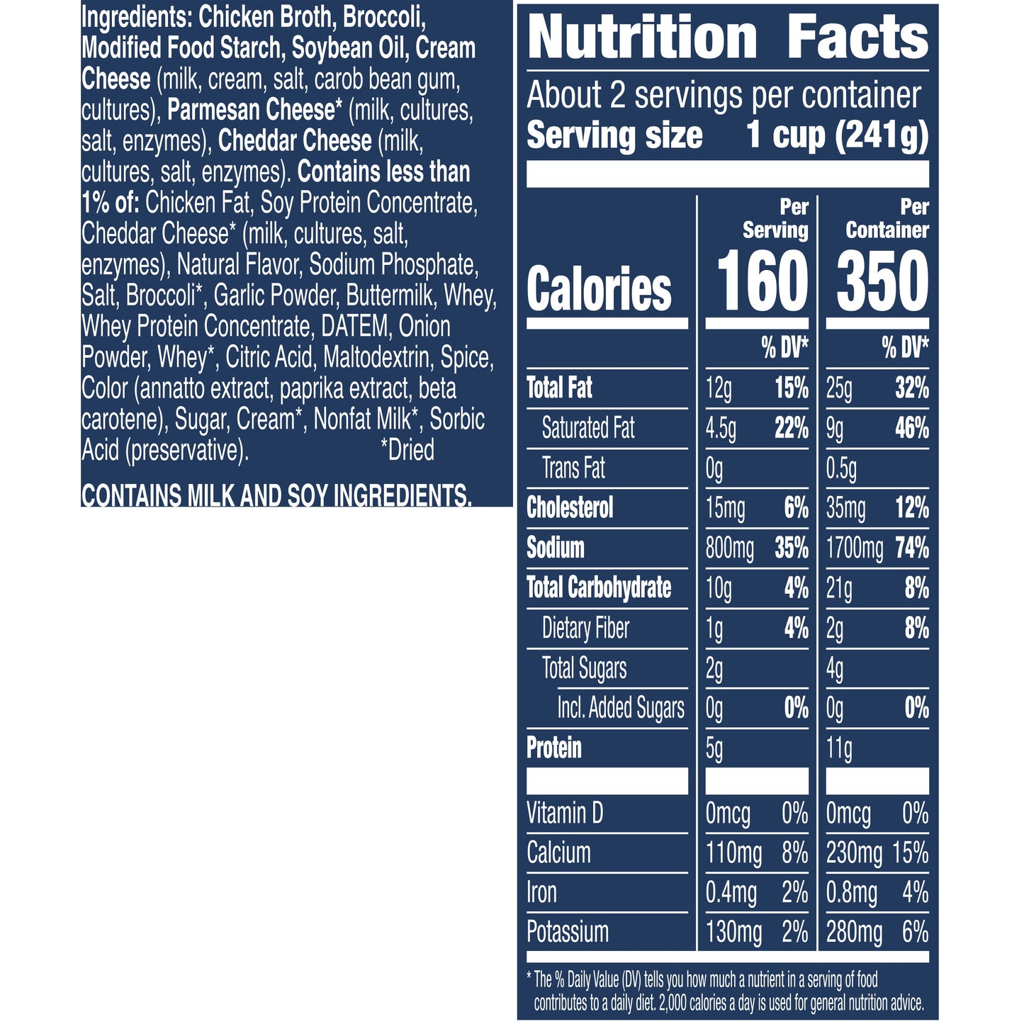 Progresso Traditional, Broccoli Cheese Canned Soup, Gluten Free, 18 oz.