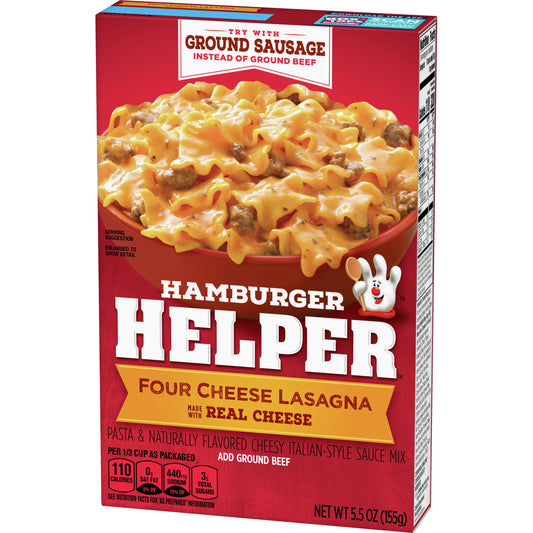 Hamburger Helper, Four Cheese Lasagna, 5.5 oz Box