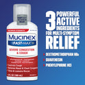 Mucinex Fast Max, Severe Congestion & Cough Cold and Flu Liquid Medicine, 6 fl oz