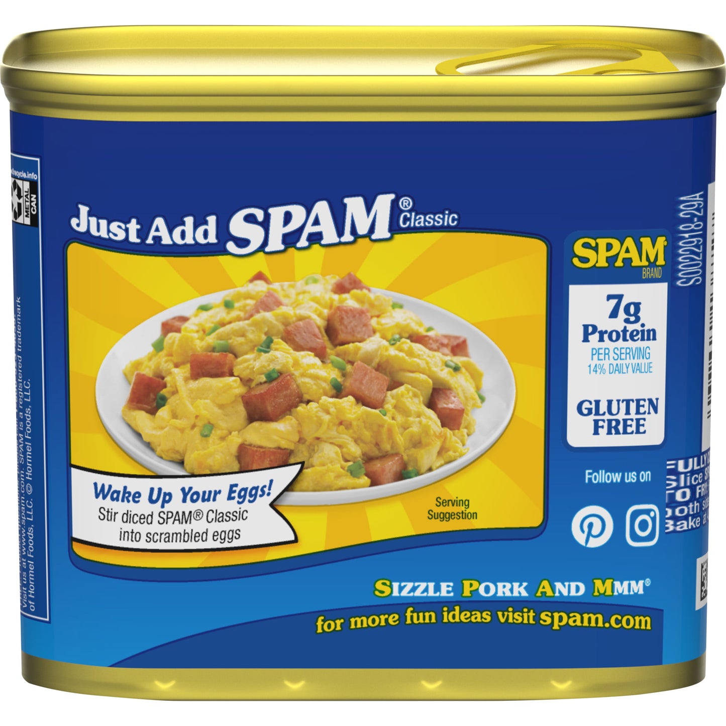 SPAM Classic, 7 g of Protein, 12 oz Can