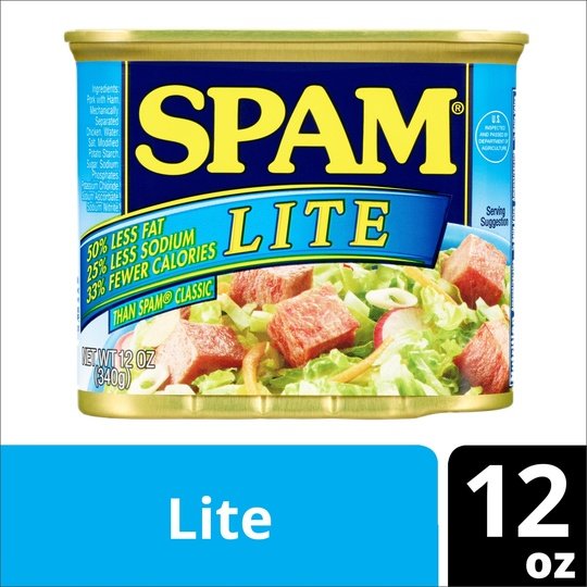 SPAM Lite, 9 g of protein per serving, 12 oz Aluminum Can