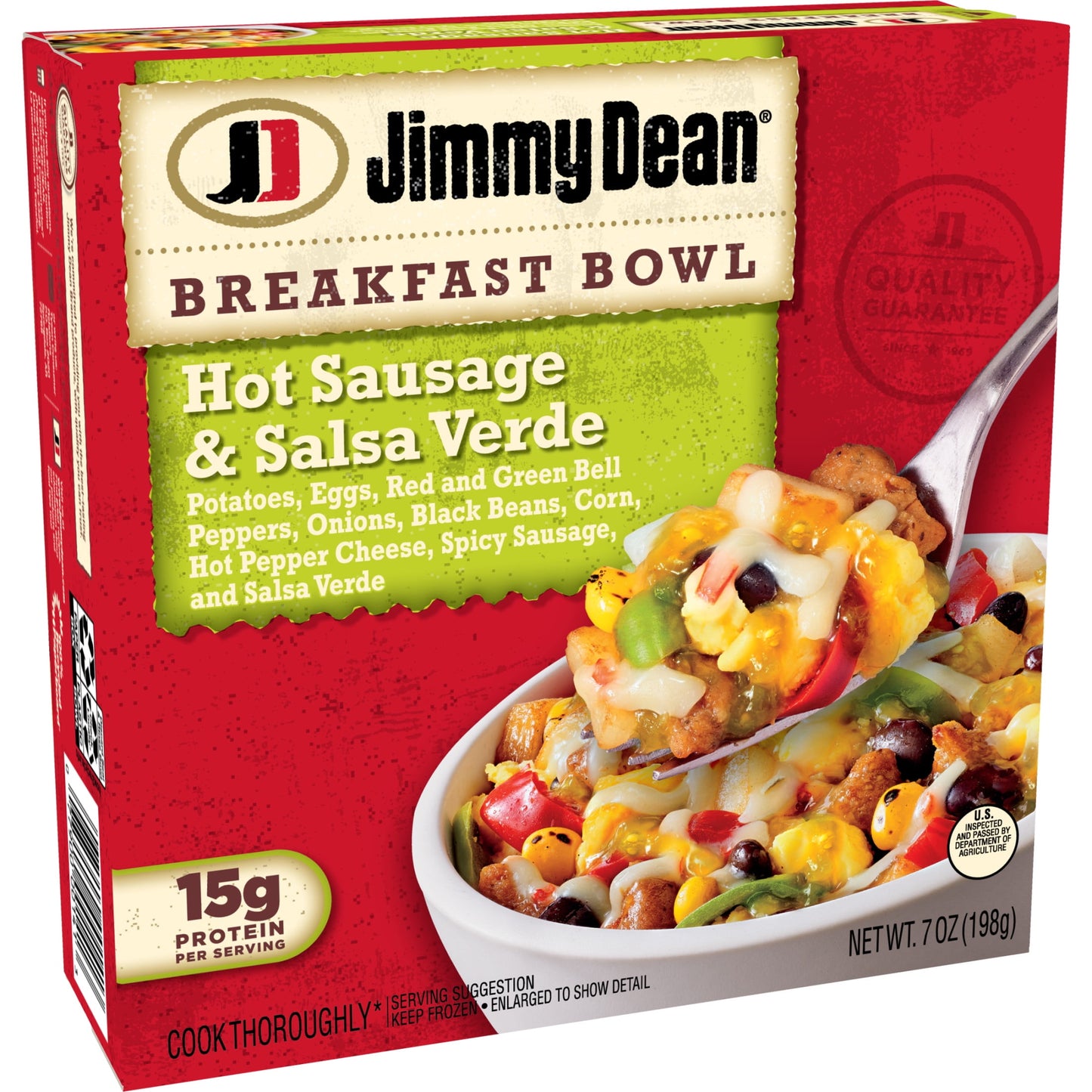 Jimmy Dean Hot Sausage and Salsa Verde Breakfast Bowl, 7 oz (Frozen)