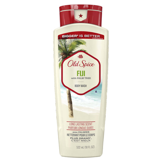 Old Spice Body Wash for Men Fiji with Palm Tree Scent, All Skin Types, 18 fl oz