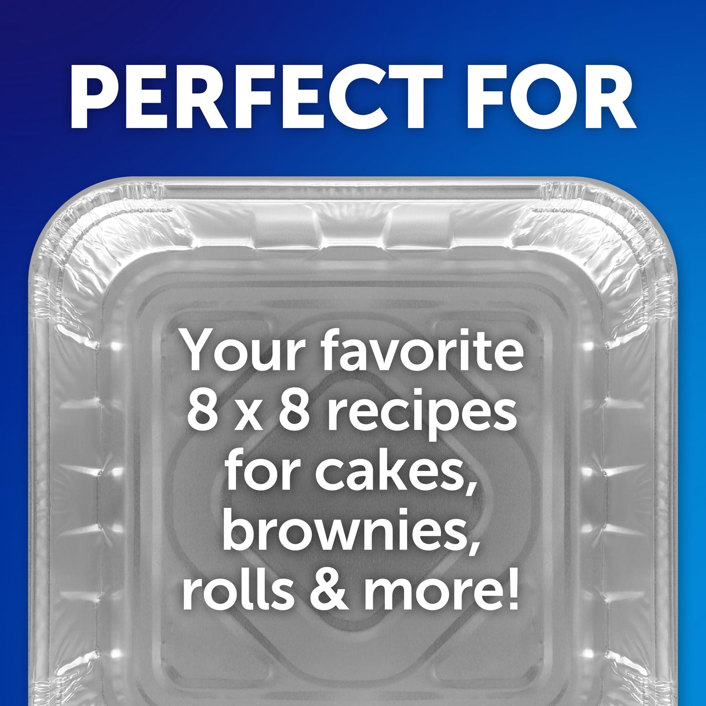 EZ Foil Cake Pans with Lids, 8x8 Inch, 3 Count