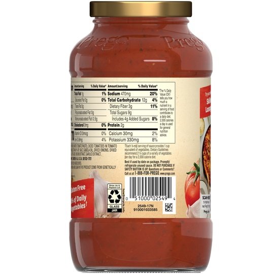 Prego Traditional Spaghetti Sauce, 24 oz Jar