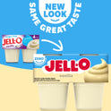 Jell-O Vanilla Sugar Free Pudding Cups Snack, 4 Ct Cups