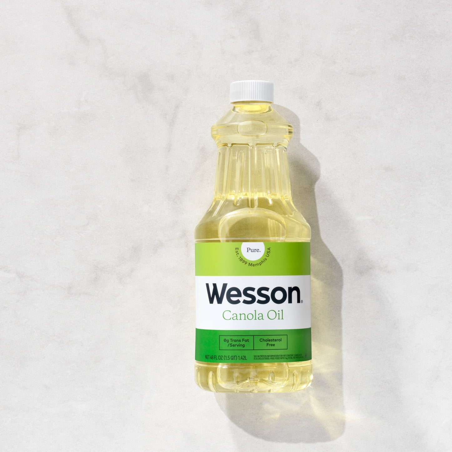 Wesson Pure Canola Oil, 0g Trans Fat, Cholesterol Free, 40 fl oz
