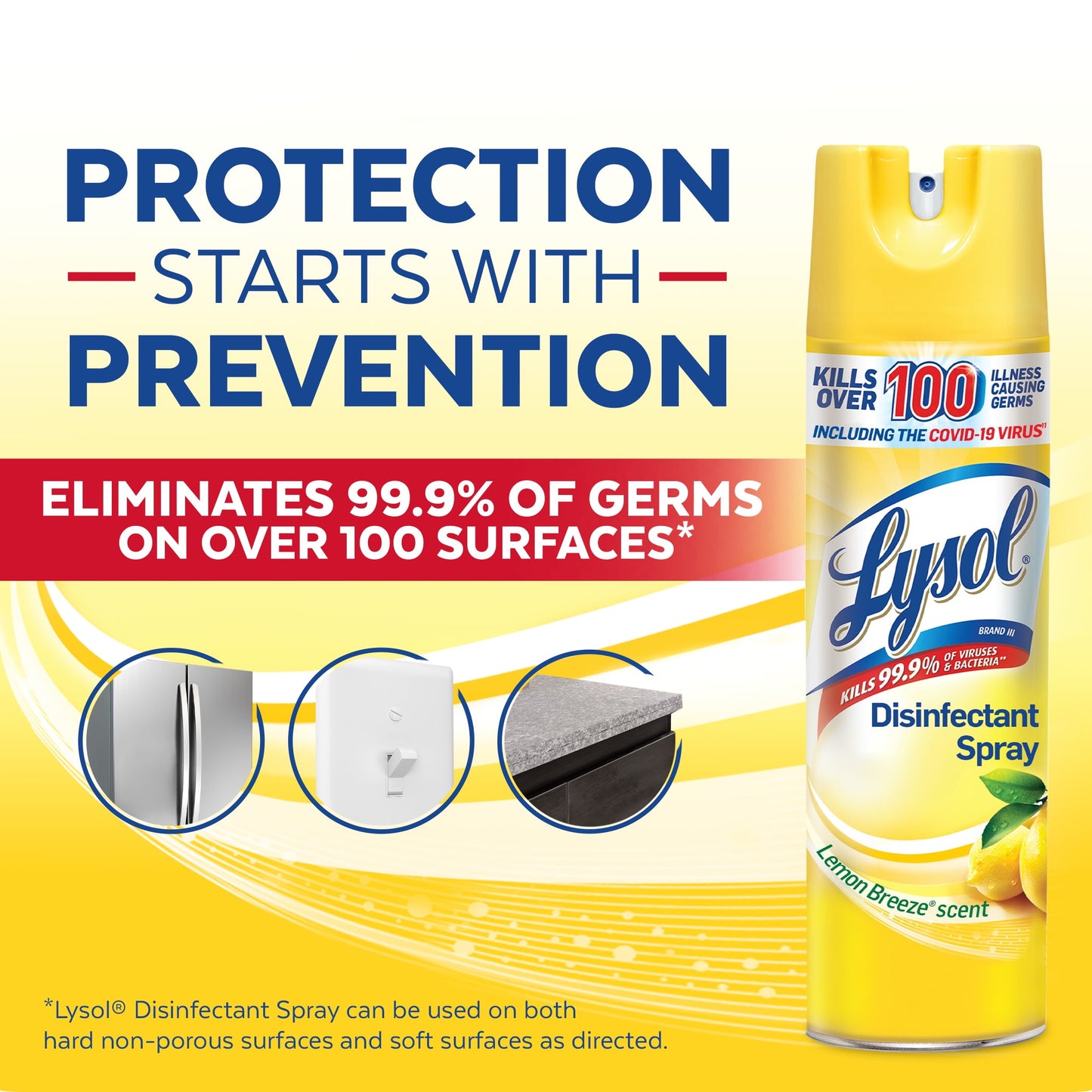 LYSOL® Disinfectant Spray - Lemon Breeze® 4/(2x19) oz.