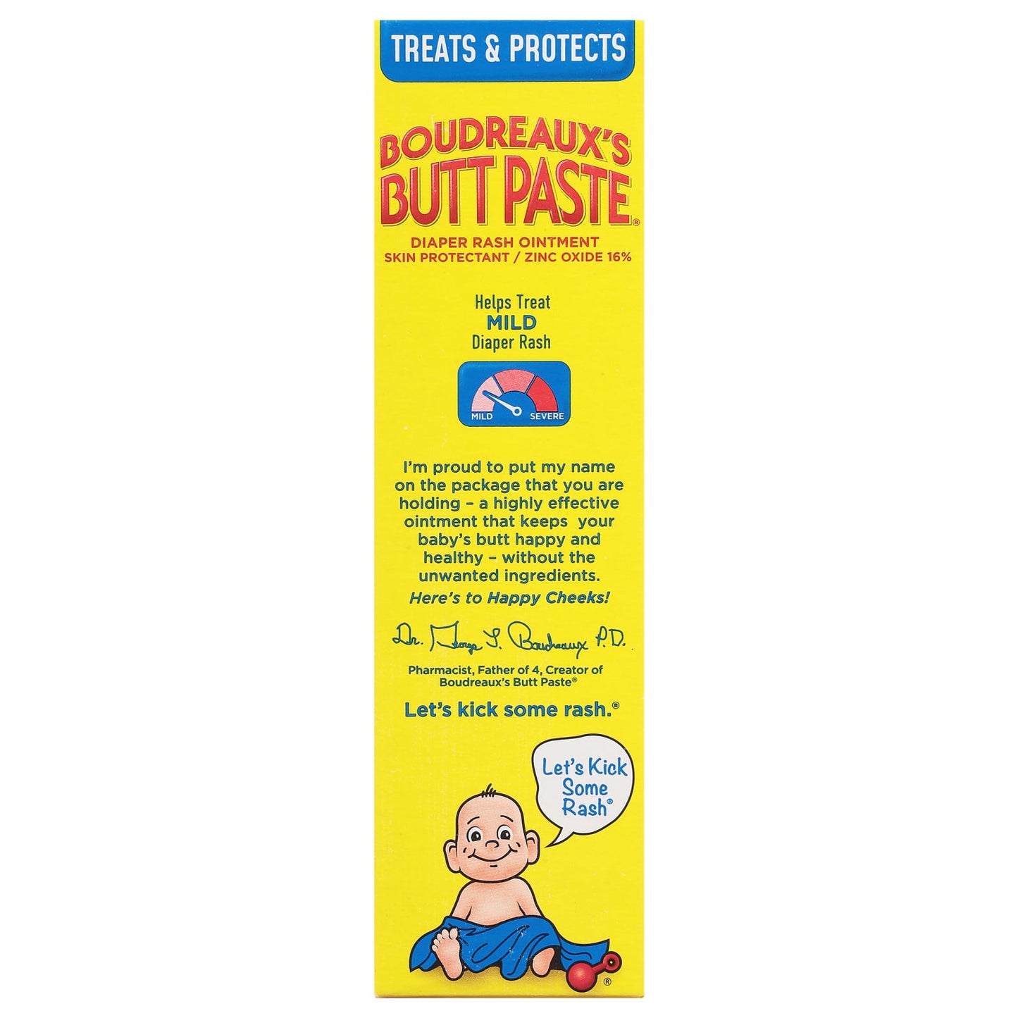 Boudreaux's Butt Paste Original Diaper Rash Cream, Ointment for Baby, 4 oz Tube