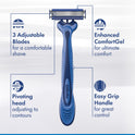 Gillette Sensor3 Men's Disposable Razor, Blue, 8 Razors