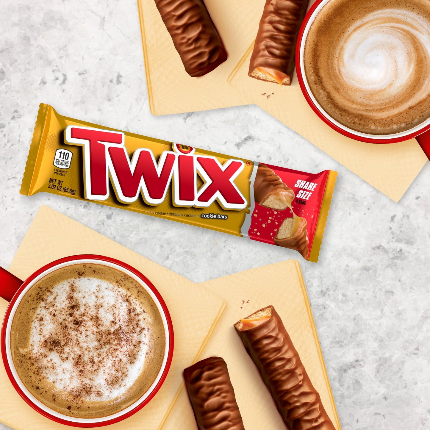 Twix Caramel Chocolate Cookie Candy Bar, Share Size - 3.02 oz