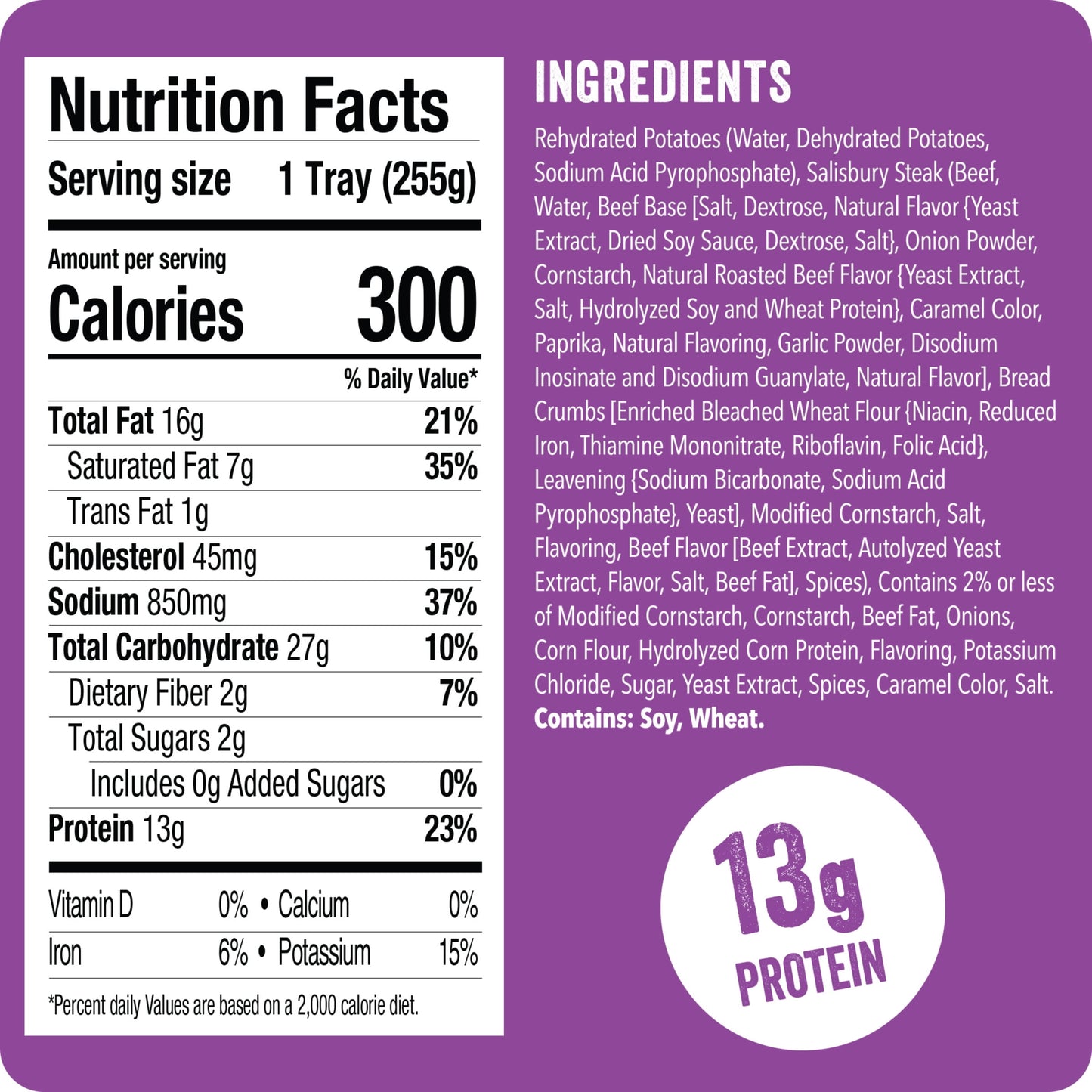 HORMEL COMPLEATS Salisbury Steak with Sliced Potatoes, Shelf Stable, 9 oz Plastic Tray