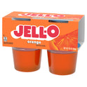 Jell-O Original Orange Jello Cups Gelatin Snack, 4 Ct Cups