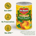 Del Monte Sliced Peaches, Canned Fruit, 15 oz Can