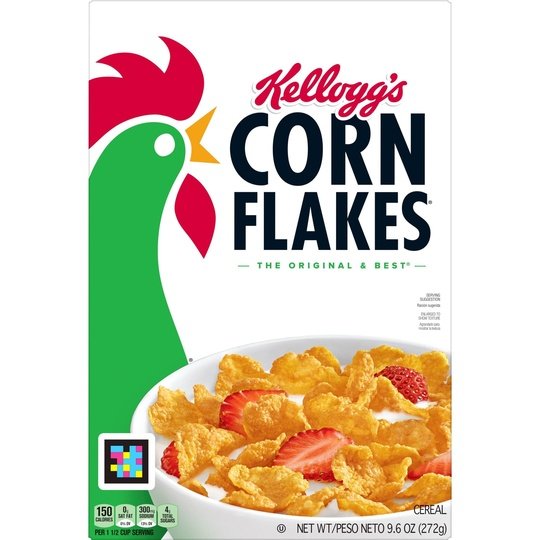 Kellogg's Corn Flakes Original Cold Breakfast Cereal, 9.6 oz Box