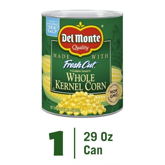 Del Monte Golden Sweet Whole Kernel Corn, 29 oz Can