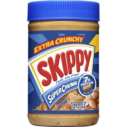 SKIPPY SUPER CHUNK Peanut Butter, 7 g Protein Per Serving, Plastic Jar 16.3 oz