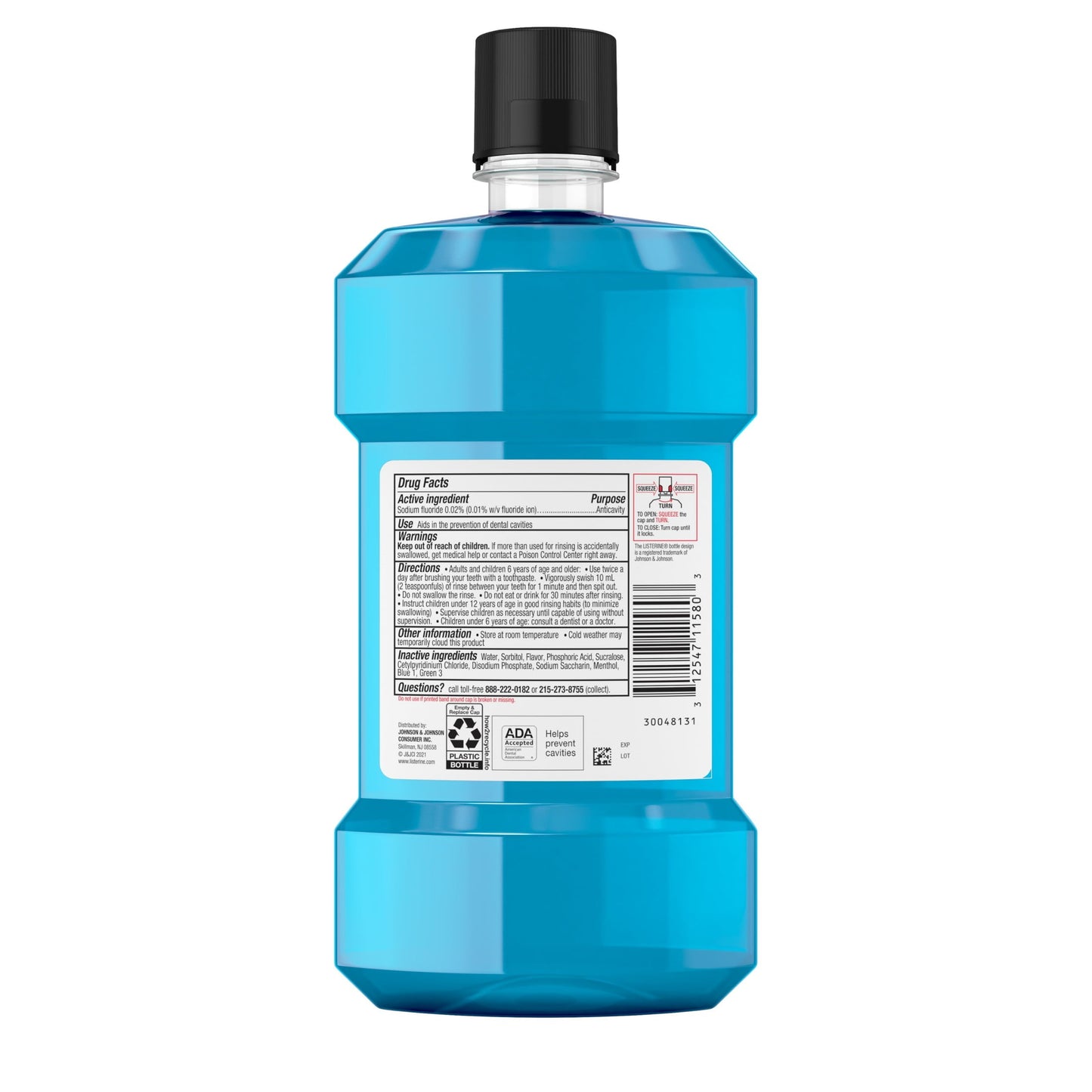 Listerine Smart Rinse Kids Anticavity Alcohol Free Mouthwash, Bubble Blast, 500 mL