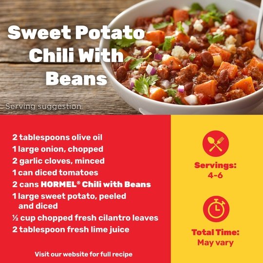 HORMEL Chili Chunky Beef Chili with Beans, No Artificial Ingredients, 15 oz Aluminum Can