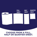 Sparkle Tear-a-Square Paper Towels, White, 6 Triple Rolls