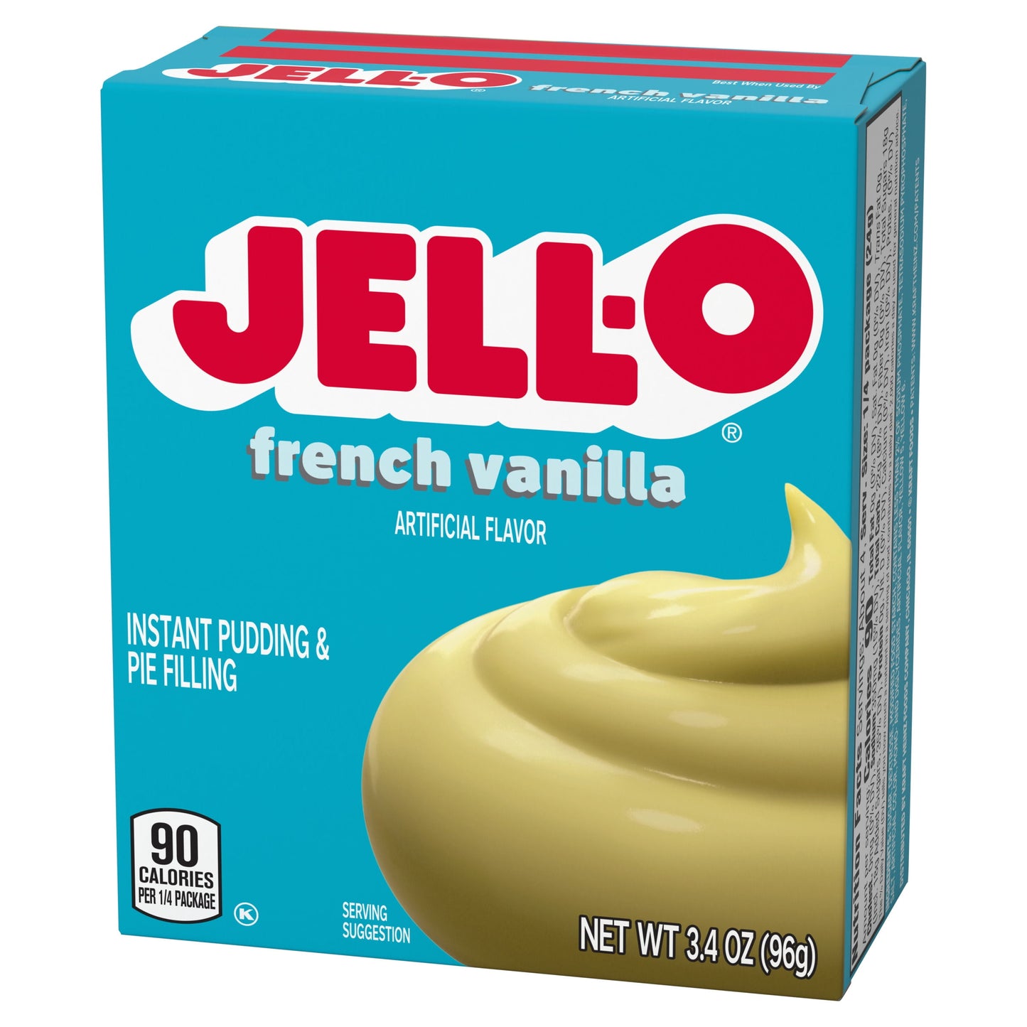 Jell-O French Vanilla Artificially Flavored Instant Pudding & Pie Filling Mix, 3.4 oz Box