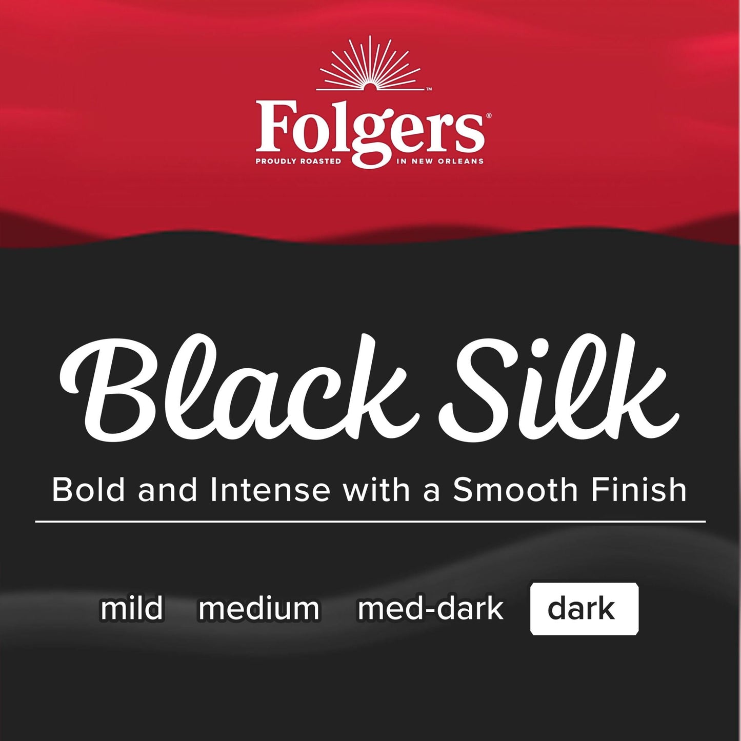 Folgers Black Silk, Dark Roast Coffee, Keurig K-Cup Pods, 24 Count Box