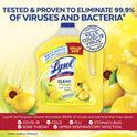 Lysol Multi-Surface Cleaner, Sanitizing and Disinfecting Pour, to Clean and Deodorize, Sparkling Lemon and Sunflower Essence, 90 Fl Oz.