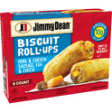 Jimmy Dean Sausage, Egg & Cheese Biscuit Rollups, 12.8 oz, 8 Ct (Frozen)