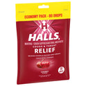 HALLS Relief Cherry Cough Drops, Economy Pack, 80 Drops