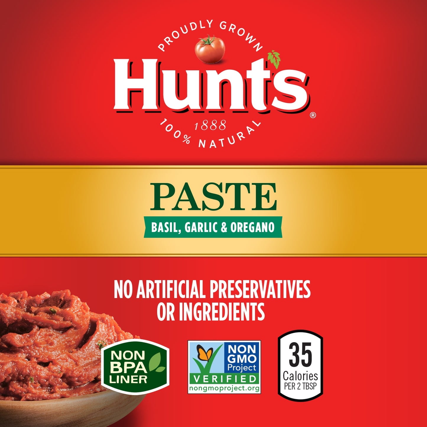 Hunt's Tomato Paste, Basil, Garlic & Oregano, 6 oz