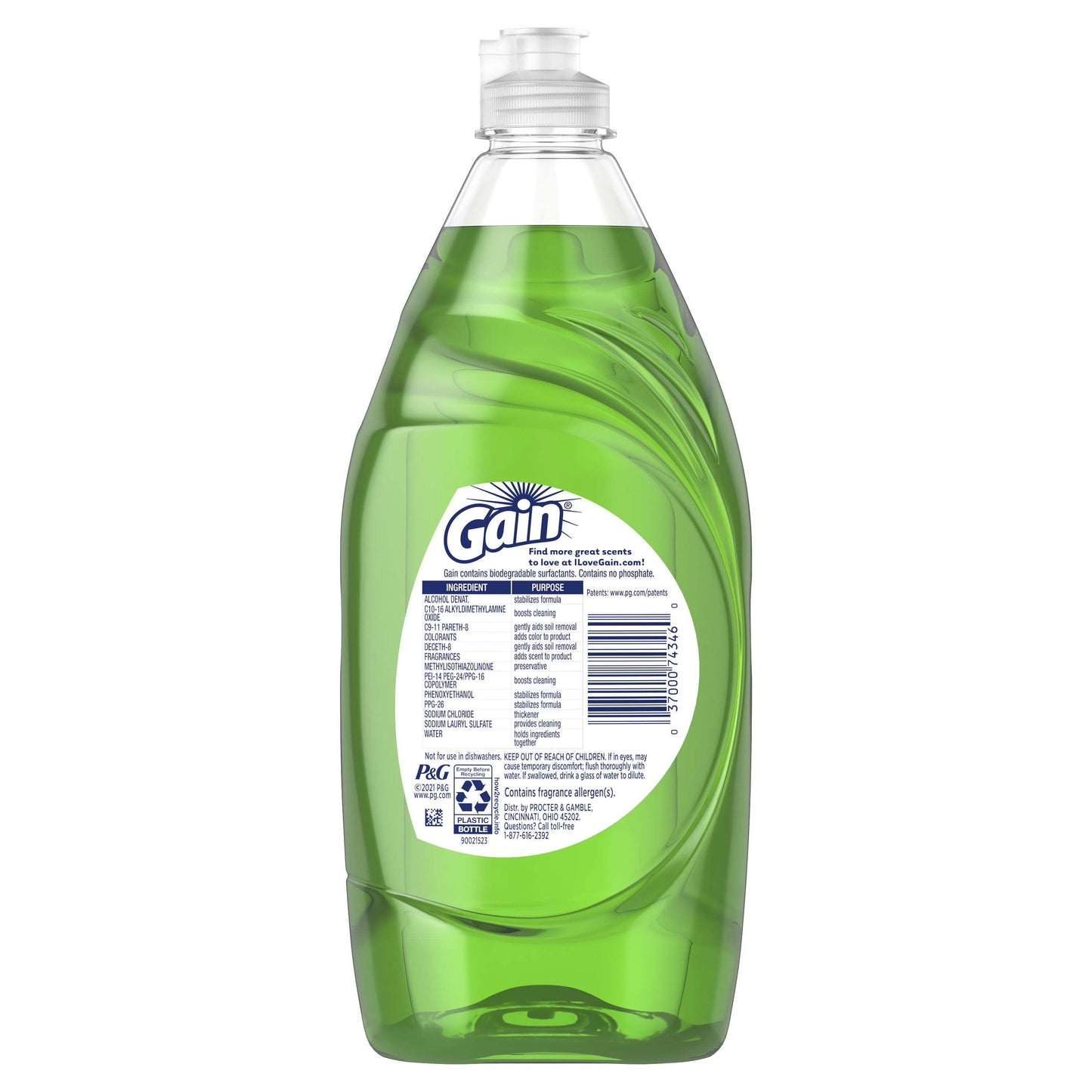 Gain Ultra Dishwashing Liquid Dish Soap, Original Scent, 38 fl oz