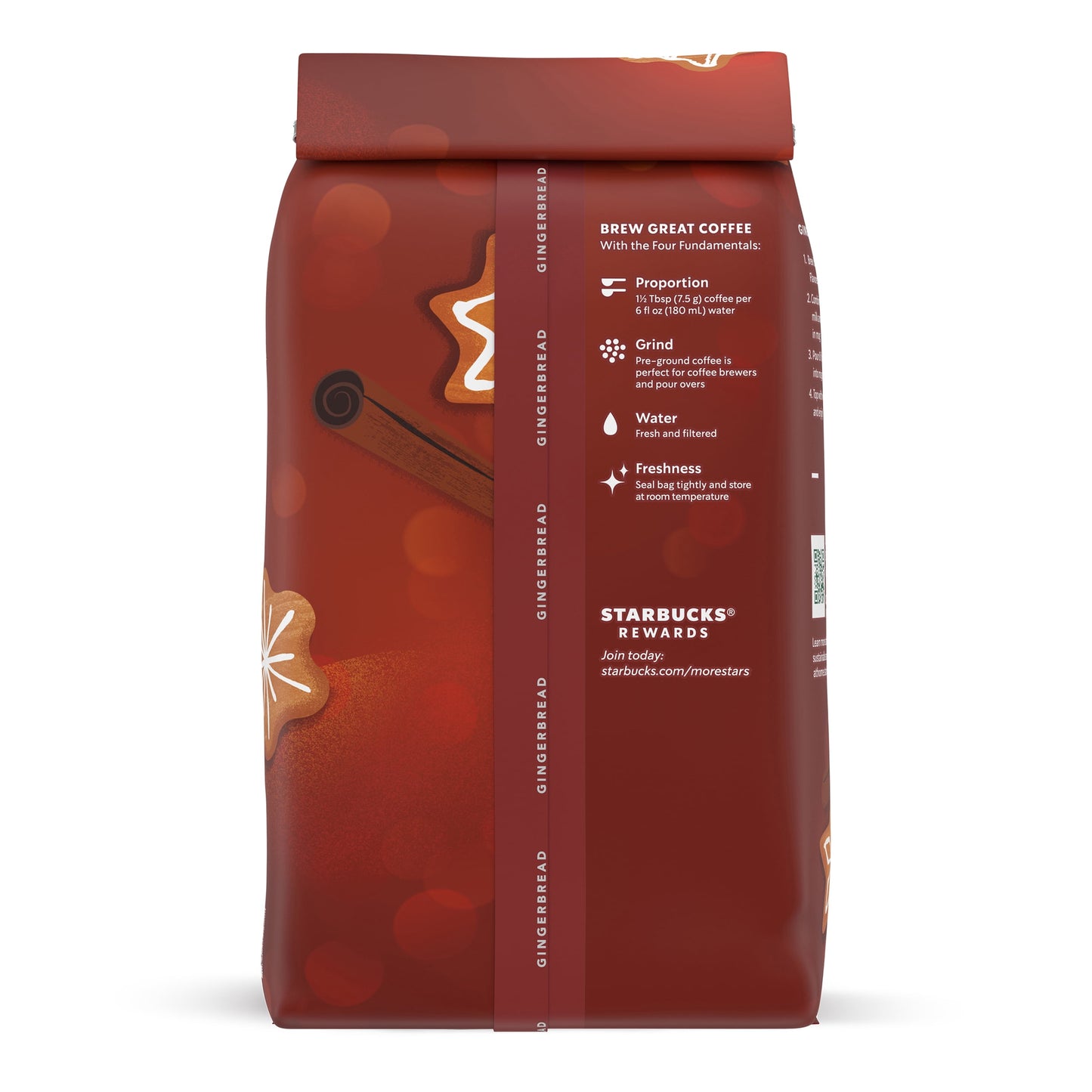 Starbucks Gingerbread Naturally Flavored Ground Coffee, 100% Arabica, 1 Bag (17 Oz)