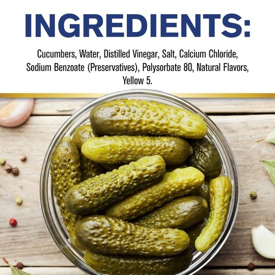 Vlasic Wholes Original Dill Pickles, Kosher Dill Pickles, 80 Oz Jar