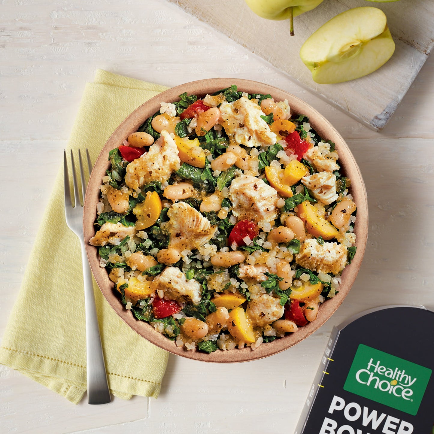 Healthy Choice Power Bowls Basil Pesto Chicken with Riced Cauliflower, 9.25 oz (Frozen)