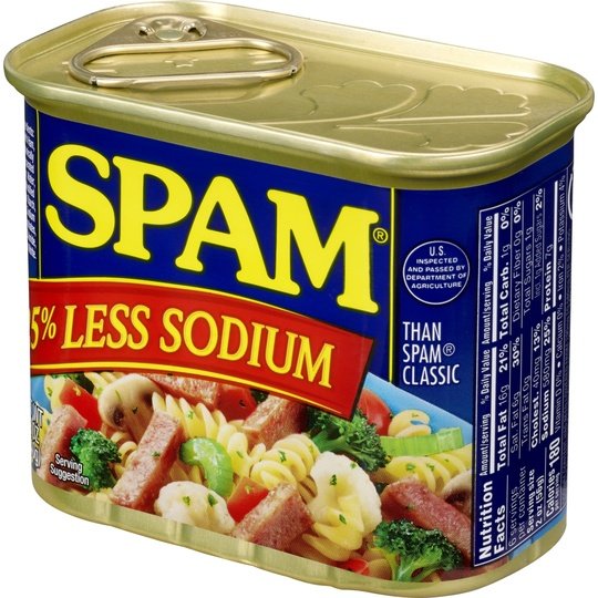 SPAM 25% Less Sodium, 7 g of protein, 12 oz.