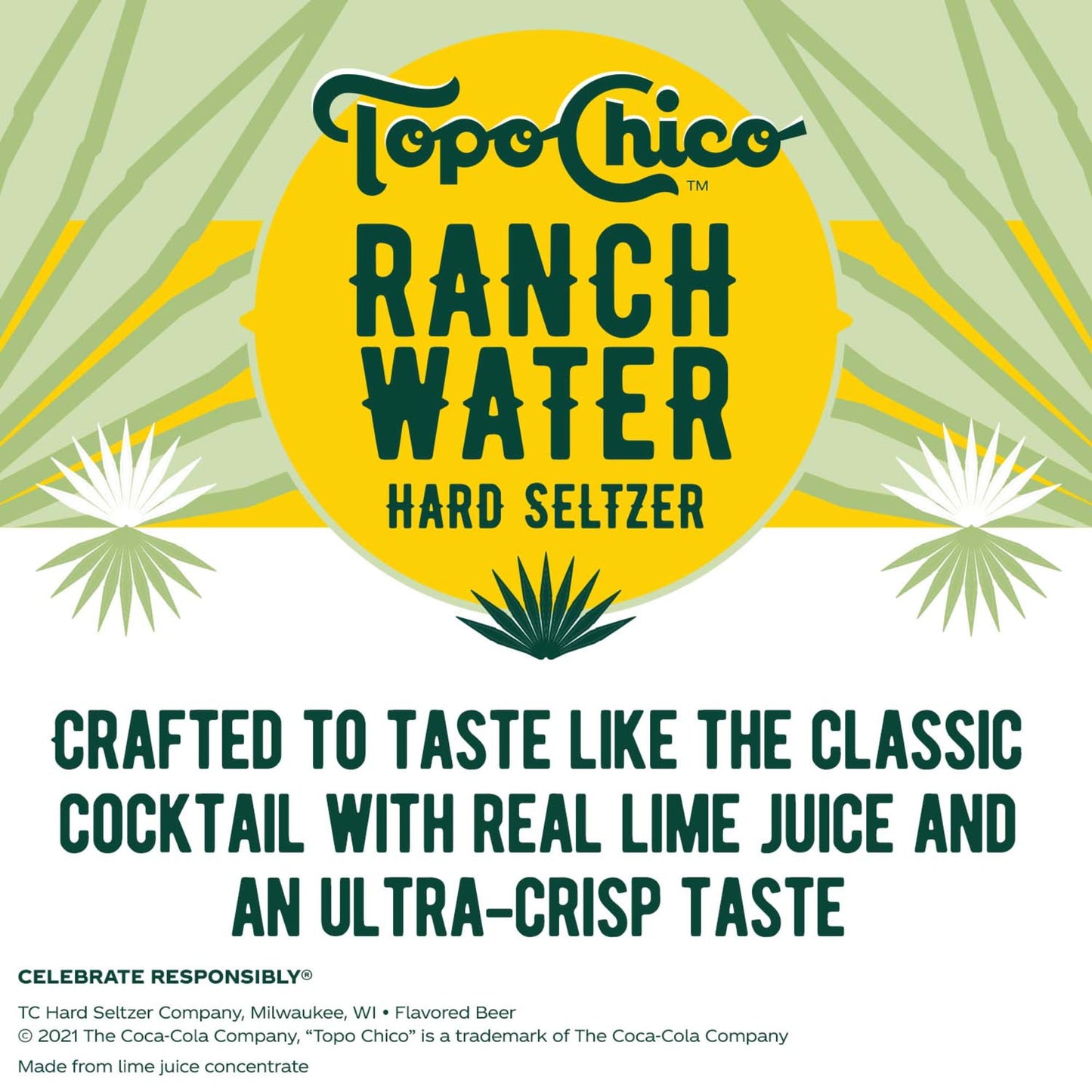 Topo Chico Ranch Water Original  Hard Seltzer, 12 Pack, 12 fl oz Cans, 4.7% ABV
