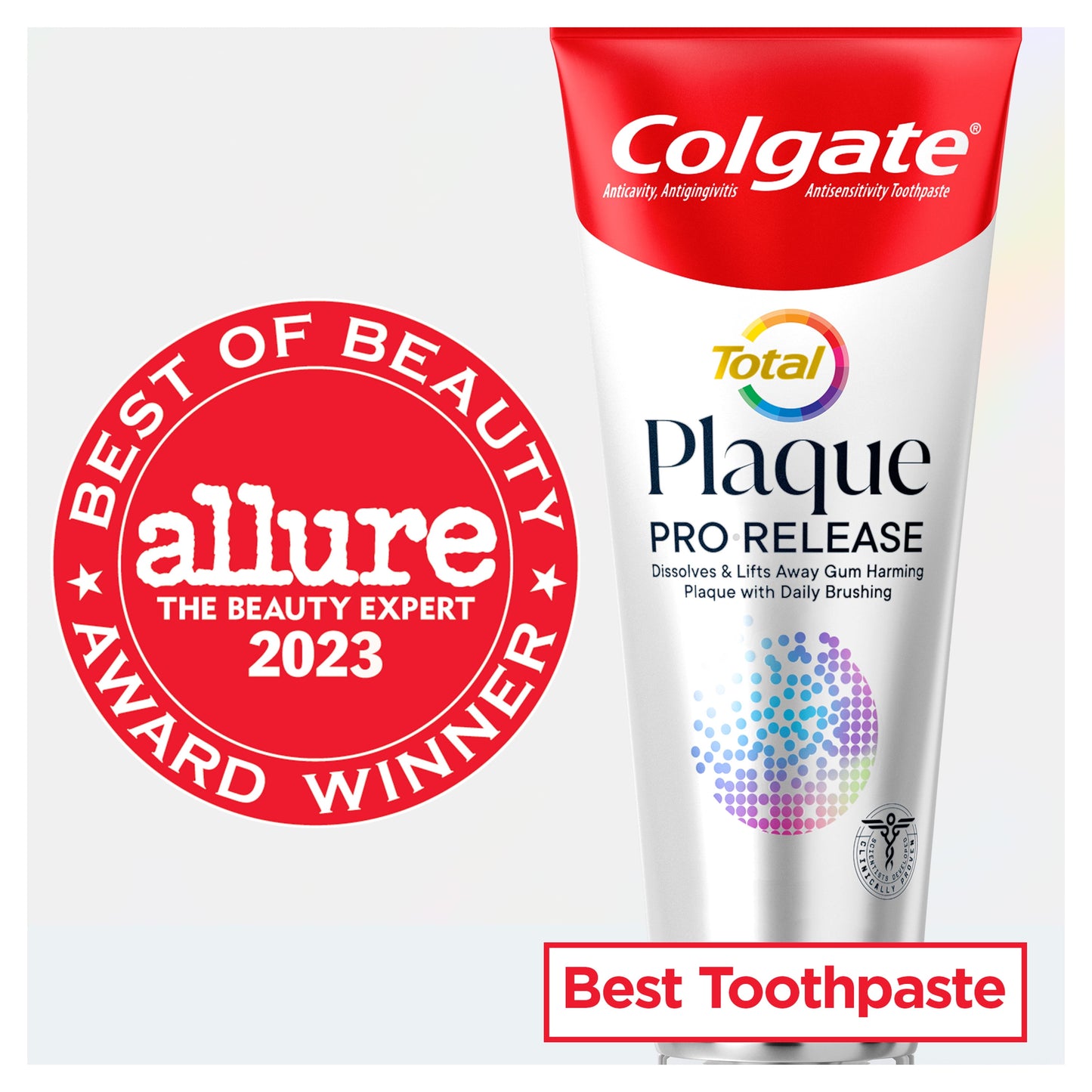 Colgate Total Plaque Pro Release Whitening Toothpaste, Mint, 3oz