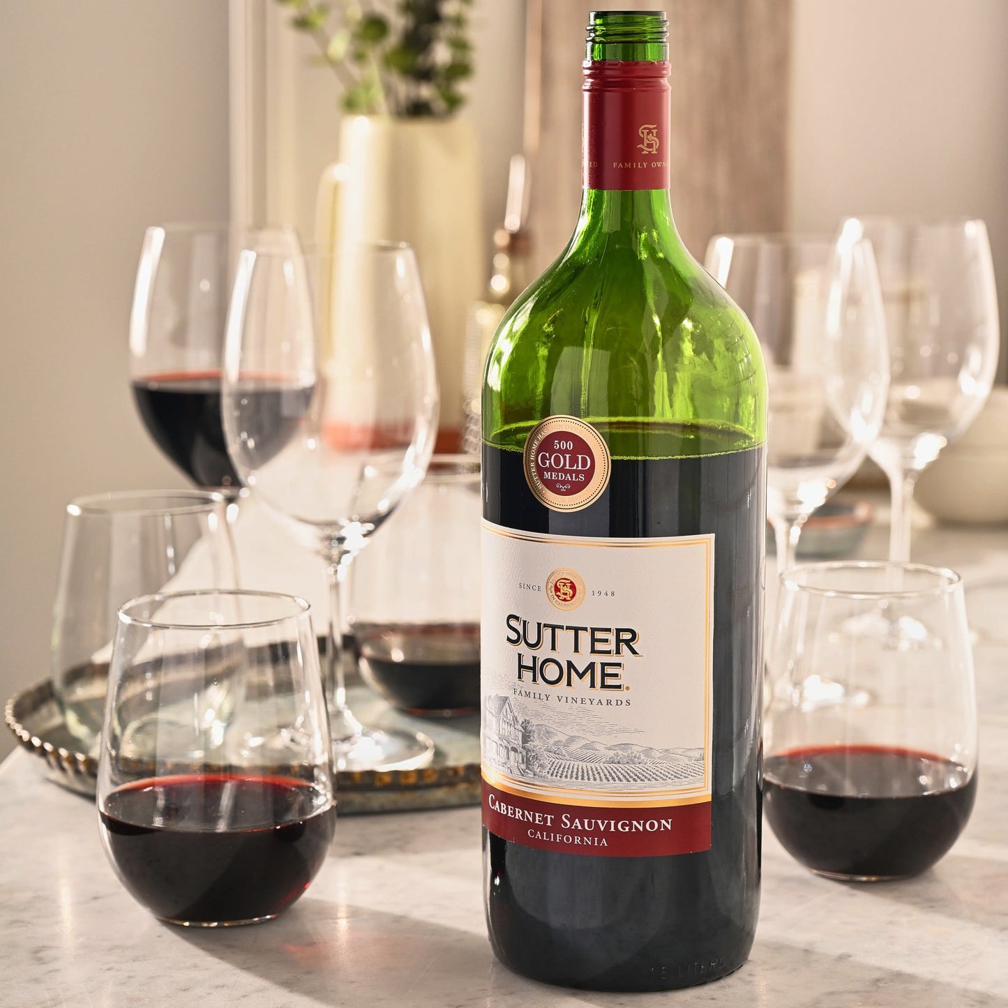 Sutter Home Cabernet Sauvignon Red Wine, 1.5 L Bottle