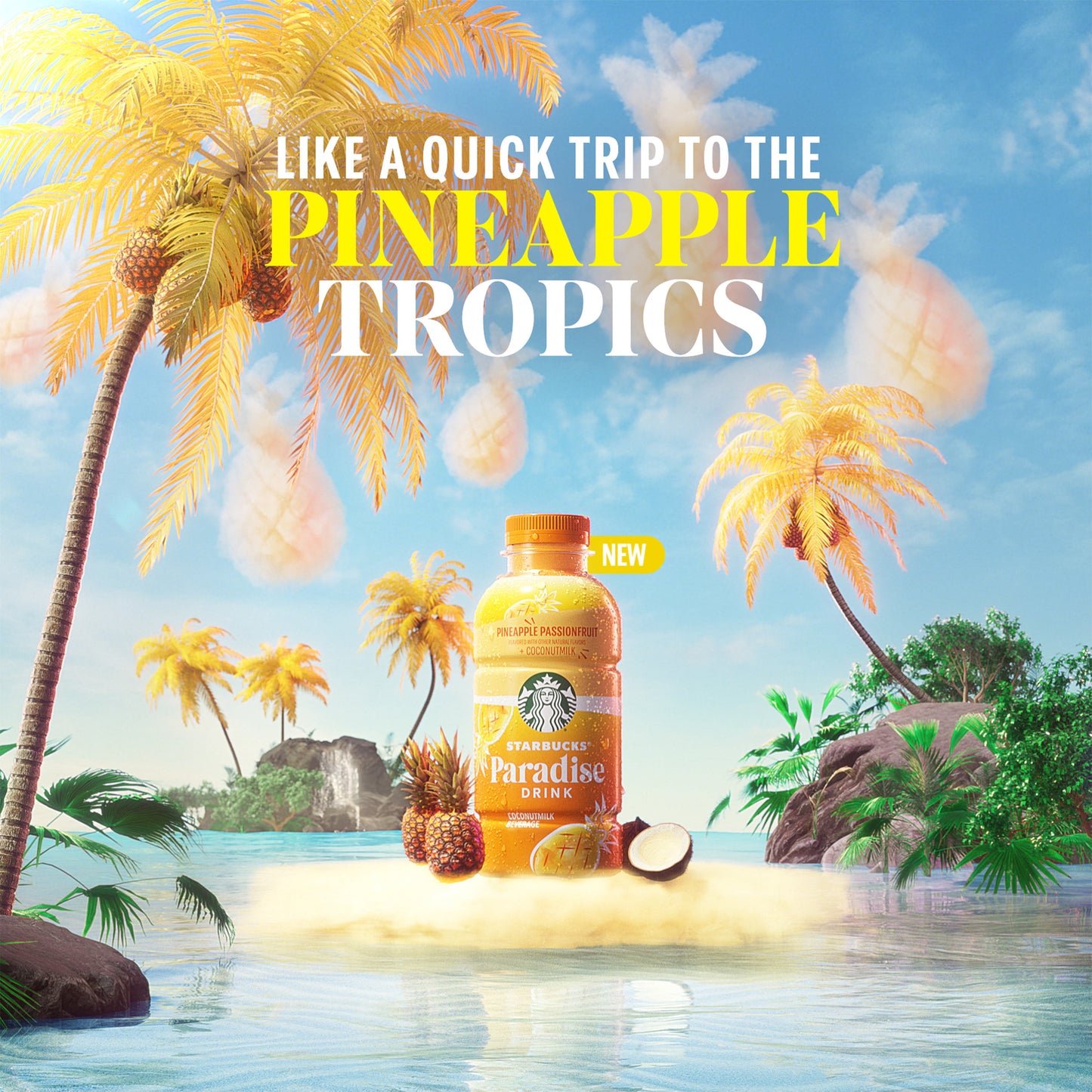 Starbucks Coffee Drink Paradise Drink Pineapple, 14 oz