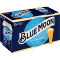 Blue Moon Belgian White Wheat Ale Craft Beer, 15 Pack, 12 fl oz Cans, 5.4% ABV