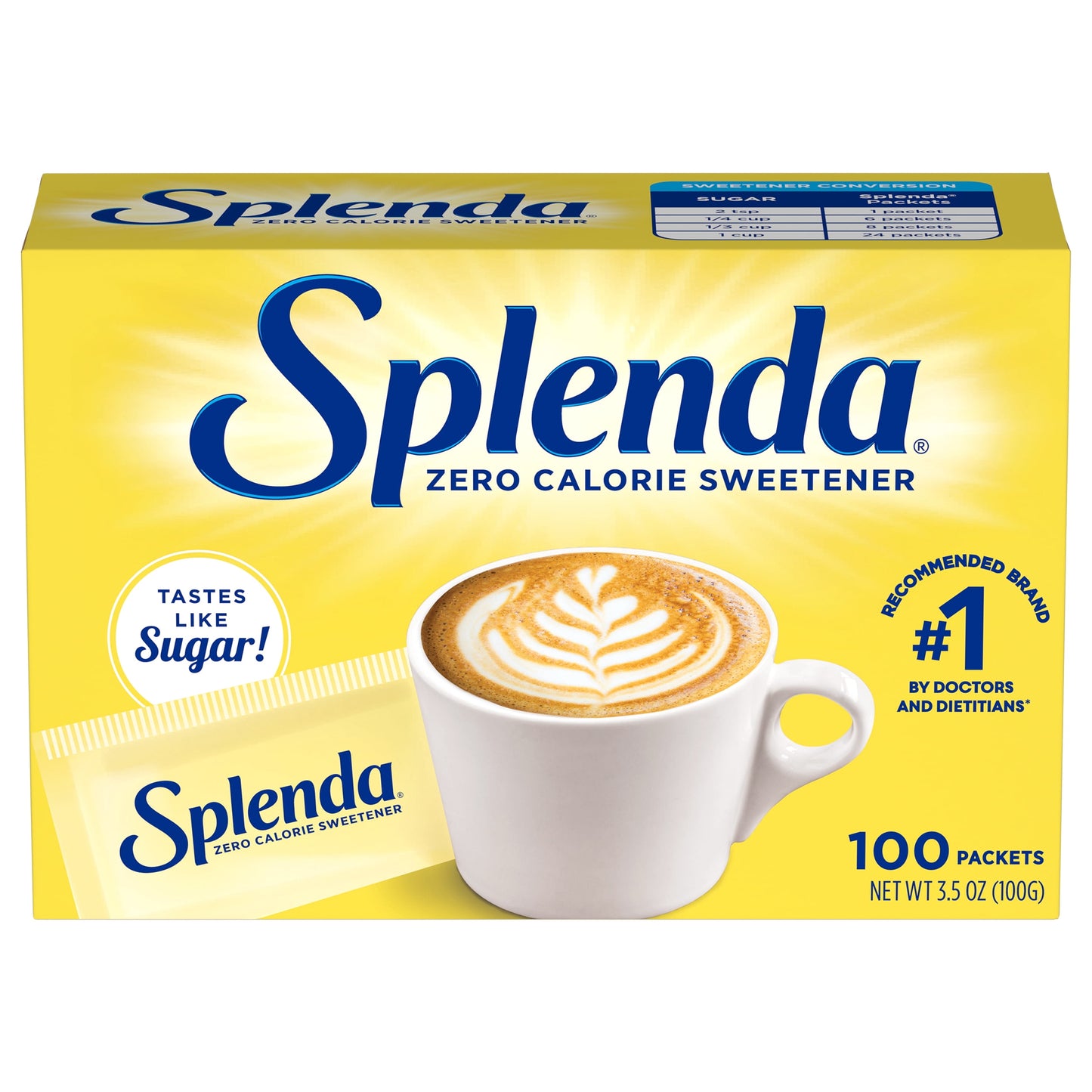 Splenda Zero Calorie Sweetener Packets - 100 Count