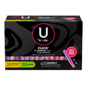 U by Kotex Click Compact Multipack Tampons, Regular/Super, Unscented, 45 Count