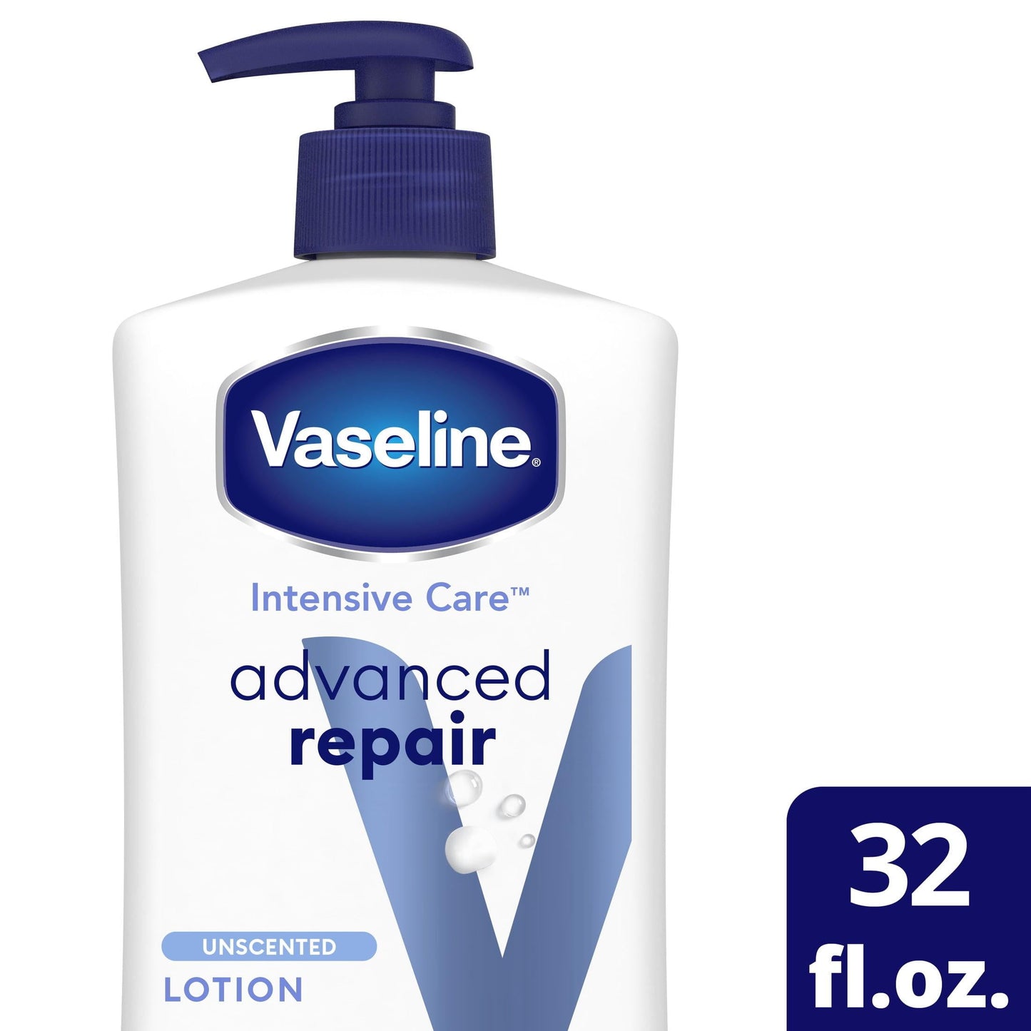 Vaseline Intensive Care Advanced Repair Non Greasy Body Lotion, Unscented, 32 fl oz