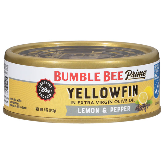 Bumble Bee Prime MSC Yellowfin Solid Light Tuna in Olive Oil Lemon and Pepper 5oz Can EA