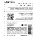 14 Hands Washington Cabernet Sauvignon Red Wine, 750 ml Bottle, 13.5% ABV